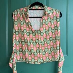 ALTAMIRA MILANO Geometric Patterned Sleeveless Top